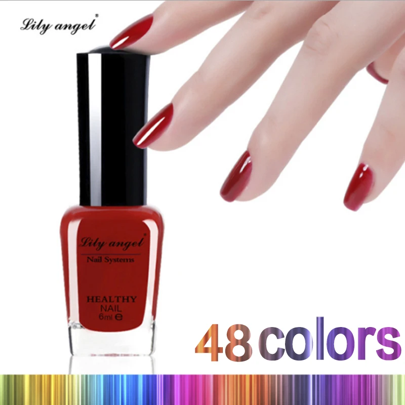 Lily angel 1PCS 6ML 48 Colors Choose Nail Polish Quick Dry Peel Off Liquid Nail Art