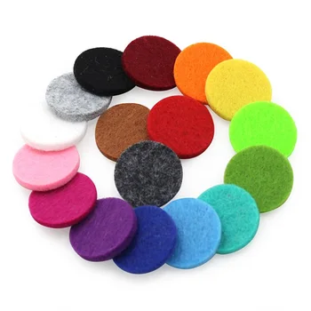 

Big Promotion!20PCS/lot Oil Pad Colorful Felt Pads for 30mm 22mm 18mm 15mm Perfume Locket Essential Oil Diffuser Accessories