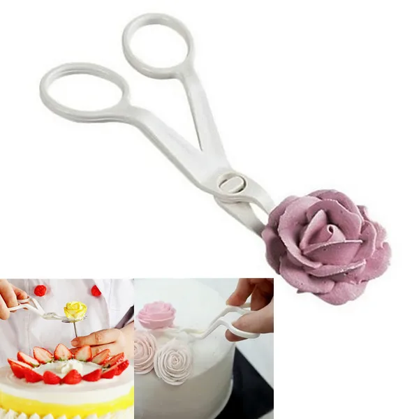 

Free Shipping Newest Angled Delicate Flower Lifter Sugarcraft Fondant Move Scissor Cream Transfer Cake Decor Tool Craft A742