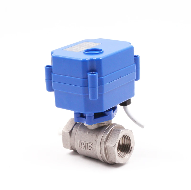 

IP67 CWX-15n/q 1/2" 3/4" ss electric water shut off valve for water treatment 12v 24v