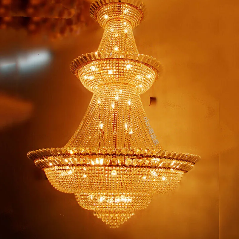 

Big Luxury Crystal Chandelier K9 Crystal Dia.90 cm For Hotel Lobby