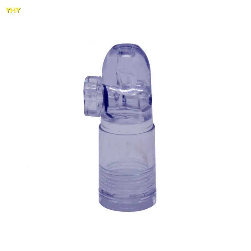 Acrylic Plastic Snuff Bullets smoke Pipe Snuff Bullet Acrylic Clear with Clear Bottoms Rocket Shape Nasal smoking Tobacco Pipe03