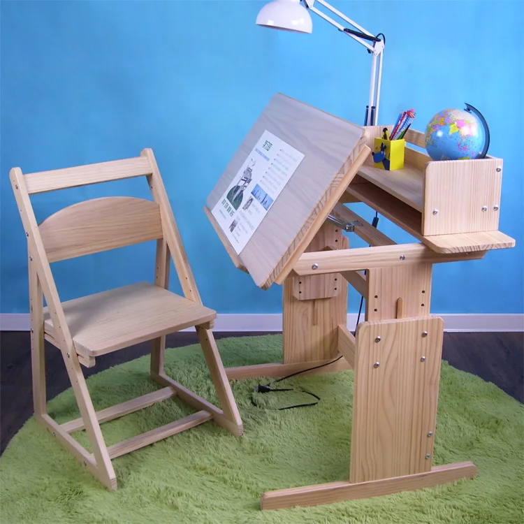 Learning Island Real Children Study Desk Student Chair Lift Kit