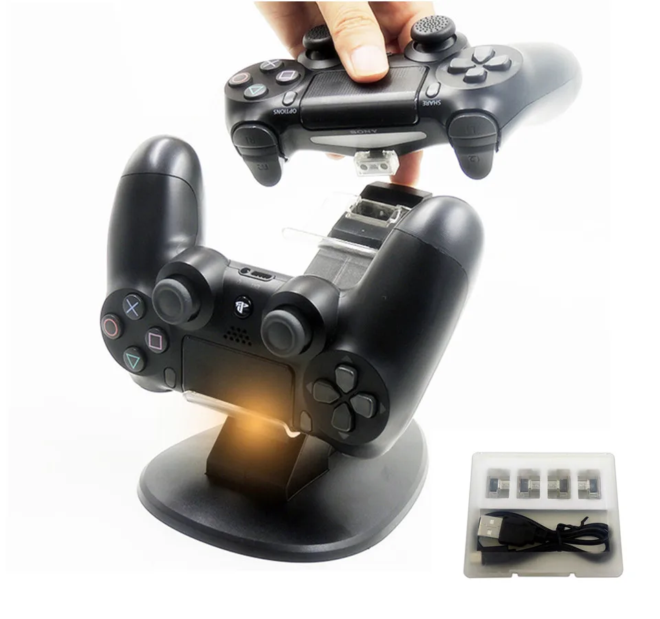 

PS4 Controller Charger Stand Joystick PS4 Dual Charging Station for PlayStation 4 Slim Pro Dualshock4 Accessories