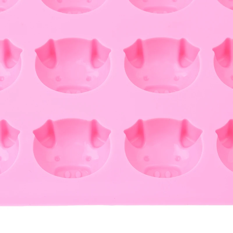 16 Cave Pig Ice Cake Mold Soap Mold Pig Head Flexible Silicone Mould