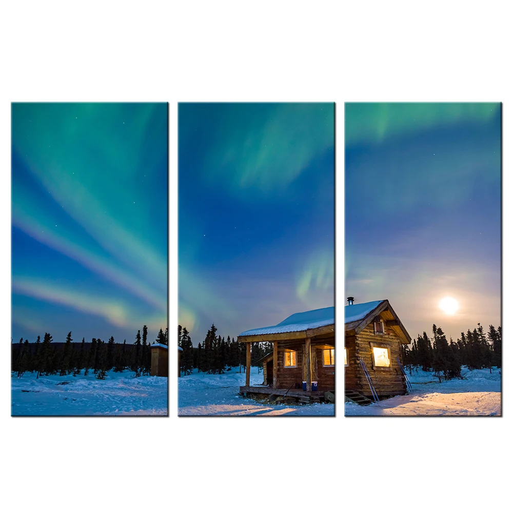 Alaska's Dream Aurora Home Decorative Painting Northern Lights Canvas