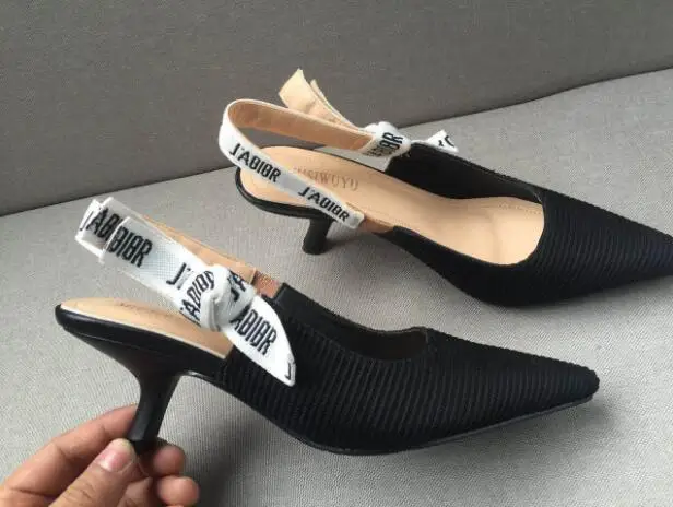

2018 Brand Shoes Woman High Heels Pumps 6CM Women Shoes High Heels Wedding Shoes Pumps Black Nude white pumps 34/40 with box