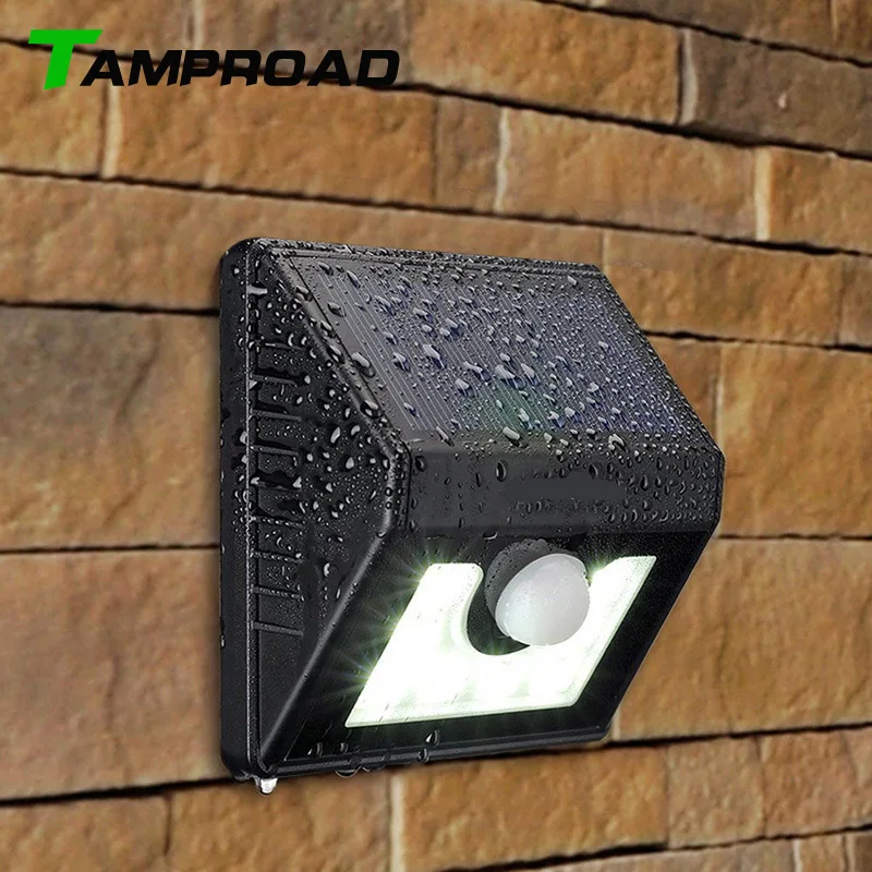 

TAMPROAD Solar Motion Sensor Porch Light Wall Lamp Outdoor Lighting Waterproof Detector for Patio Garden Yard Deck Lawn Path
