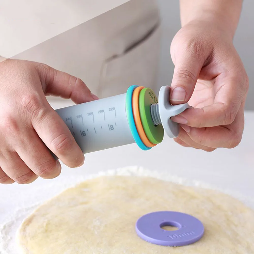 1 шт. многоцелевой для помадки, пирога, печенья роликовая Скалка регулируемого размера прочная силиконовая скалка для теста DIY Еда Кухня гаджет
