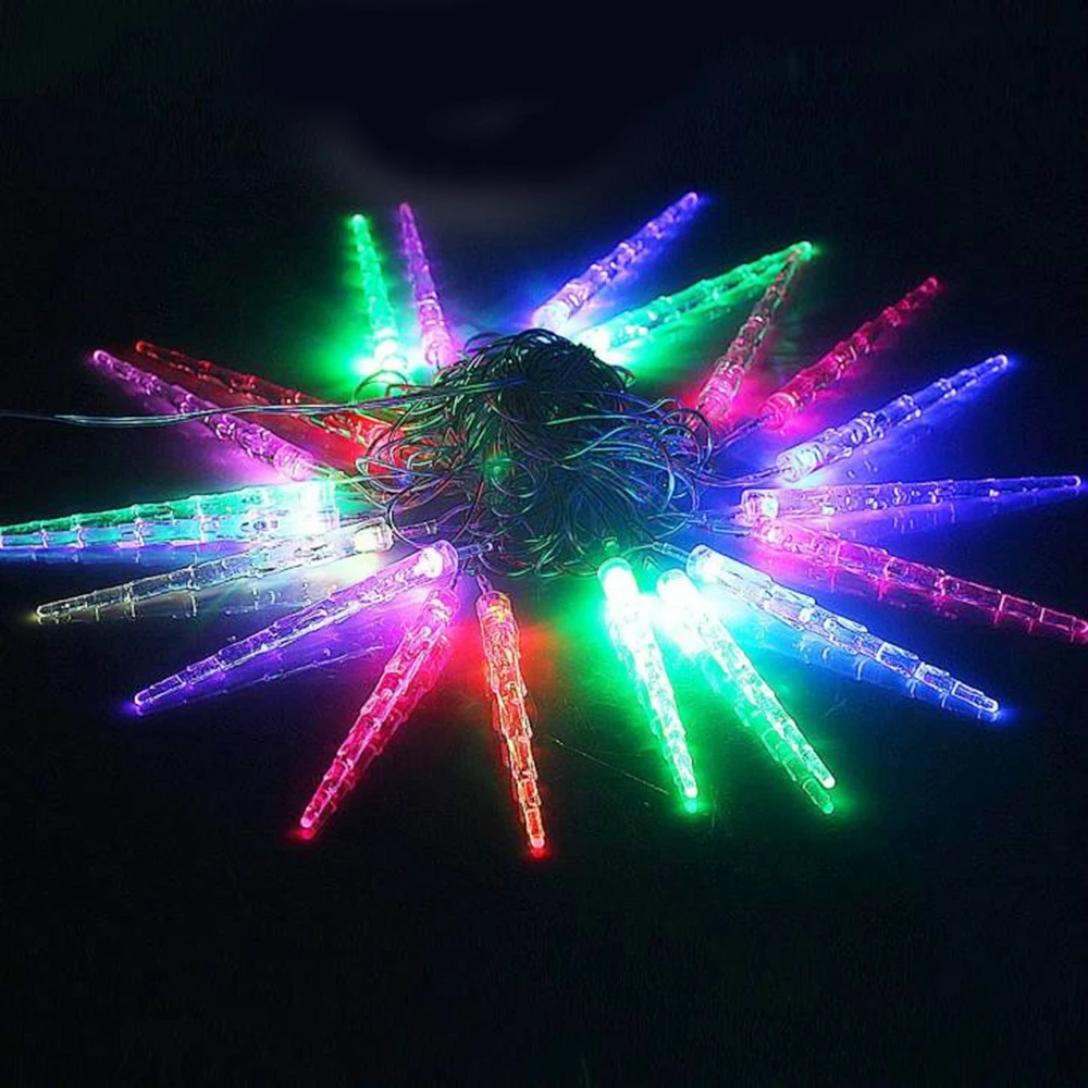 4M 20LEDs Ice Bar LED String Christmas Tree Decoration Light RGB Icicle LED String Light For Wedding Holiday Party Garden US/EU 4M 20LEDs Ice Bar LED String Christmas Tree Decoration Light RGB Icicle LED String Light For Wedding Holiday Party Garden US/EU
