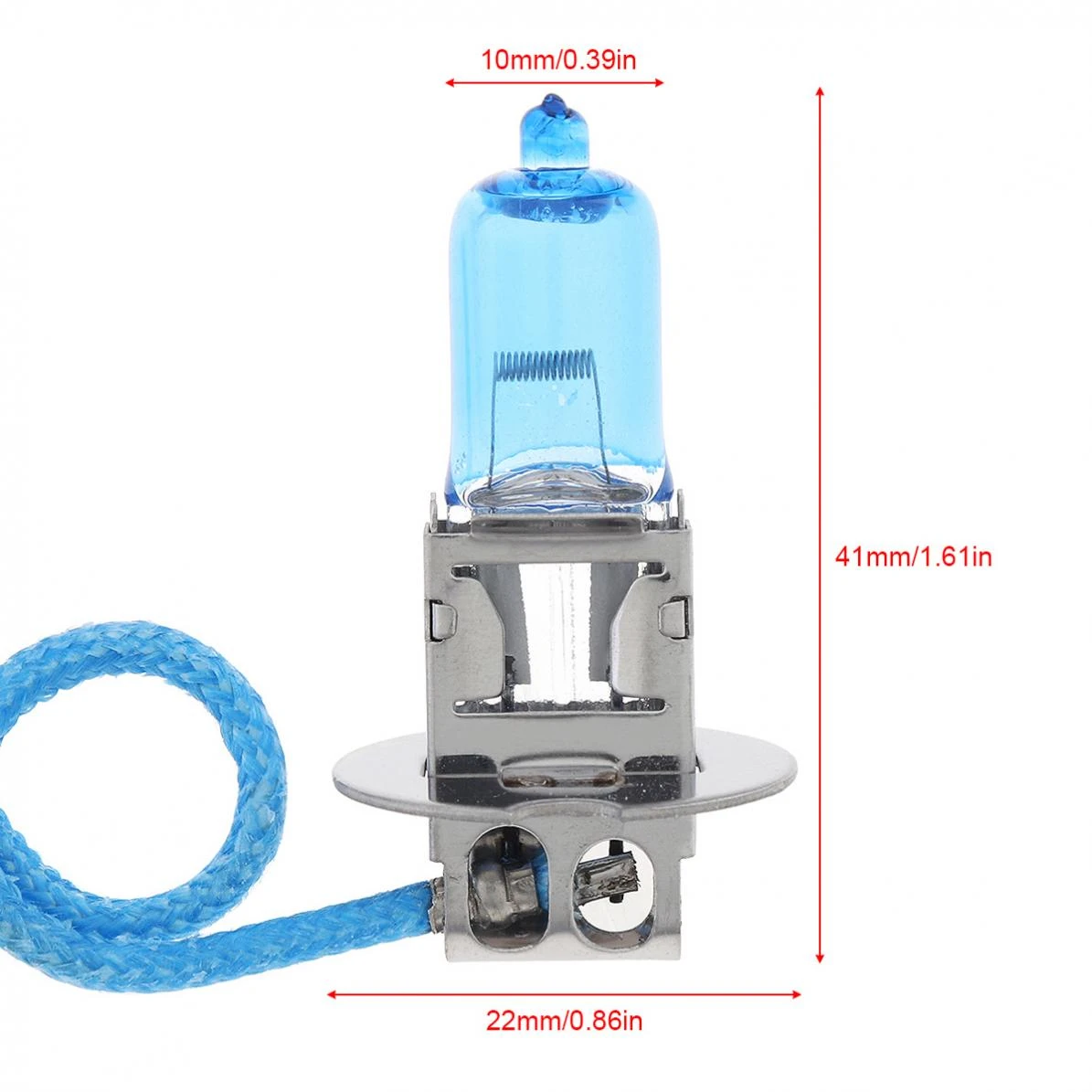 H3 Luminics Headlight Bulb White 6000K Xenon Halogen 55W Lot of 10pcs
