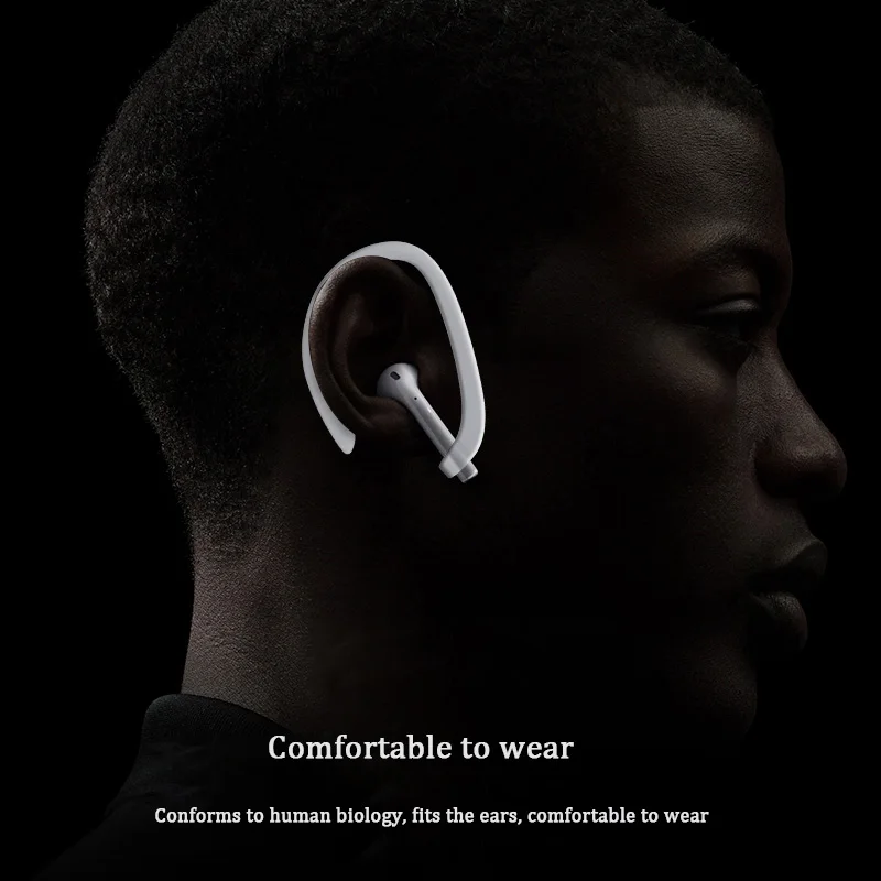 1Pair Silicone Protective earhooks holder secure for airpods apple wireless headphones accessories 1:1 Sports Anti-lost ear hook