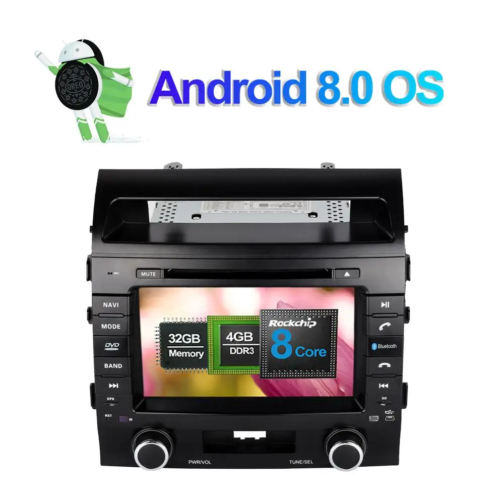 Best Android 8.0 Octa Core 4GB RAM Car Radio Stereo For Toyota Land Cruiser Lc200 2004-2015 GPS Navigation DVD Multimedia Player 2