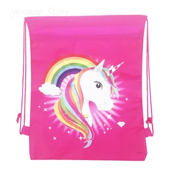 価格 2 個新 Nunicorn 漫画キッズ少年 Mochila ギフトバッグ生地不織布バックパックスクールバッグ旅行バッグパーティー用品巾着袋
