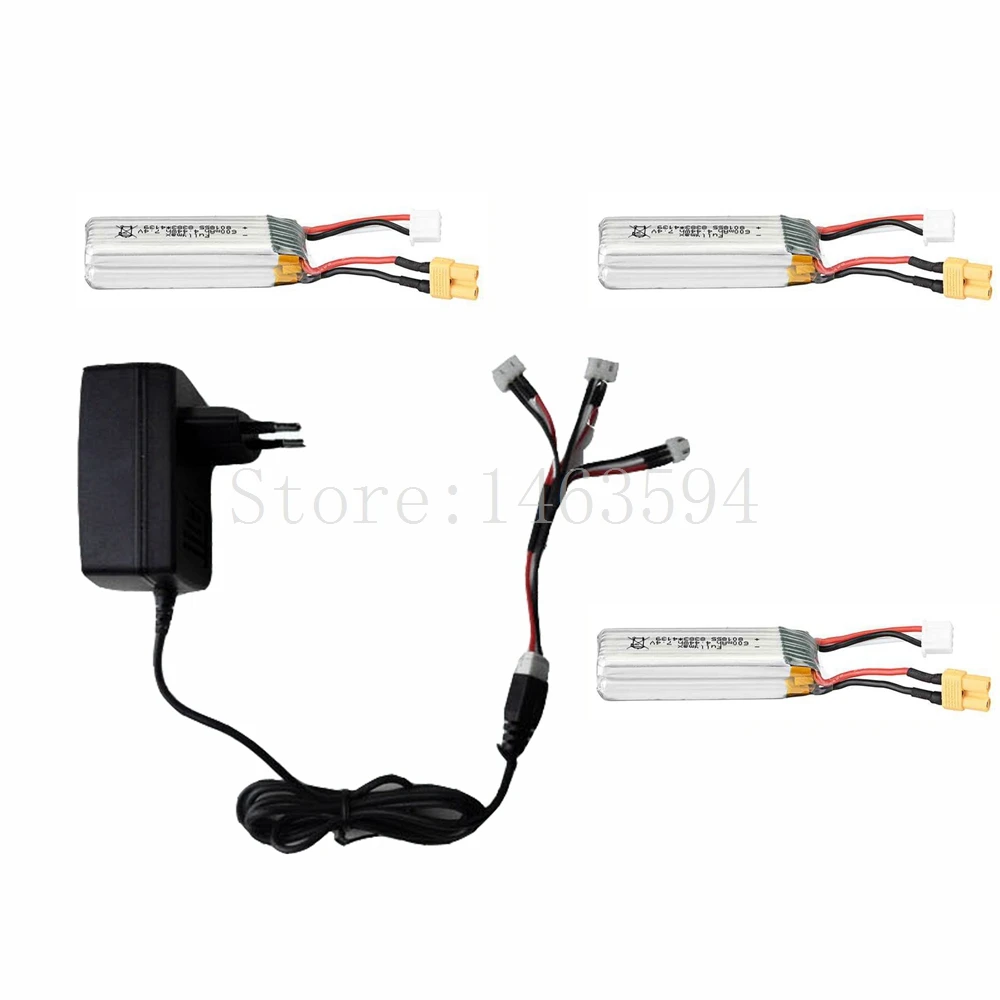 

XK K130 RC Helicopter Spare Parts Charger++1 to 3 adapter wire+3 battery