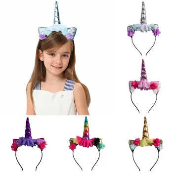 

2017 Cute Magical Unicorn Horn Head Party Hair Band Headband Fancy Dress Cosplay Gift Photograph Prop