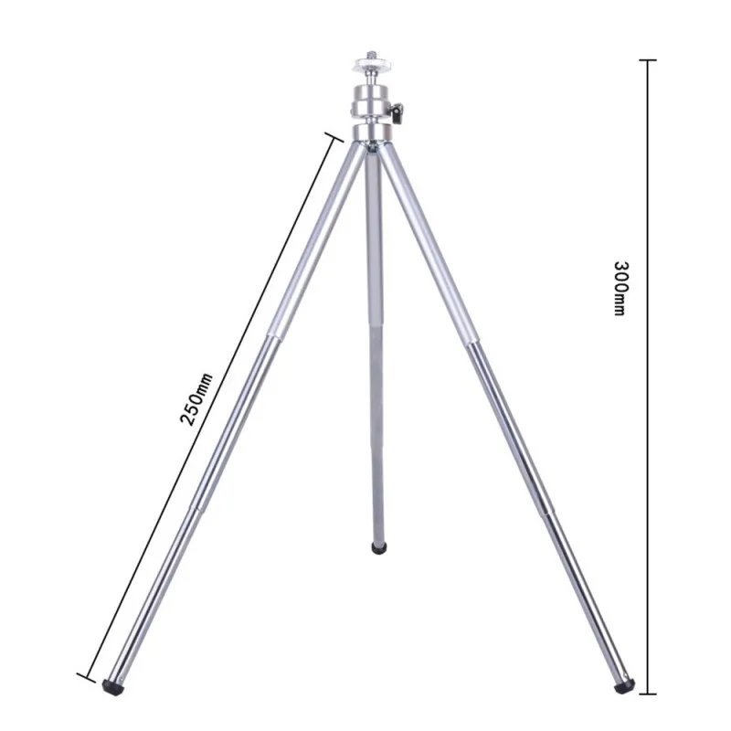 Легкий металлический штатив с двойной головкой, 3 секции, портативный длинный Штатив для мобильного телефона, селфи, настольный держатель для телефона