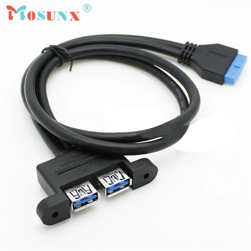 Кабель с двумя портами USB 3 0 A типа Мама материнская плата 20 штыревой разъем папа