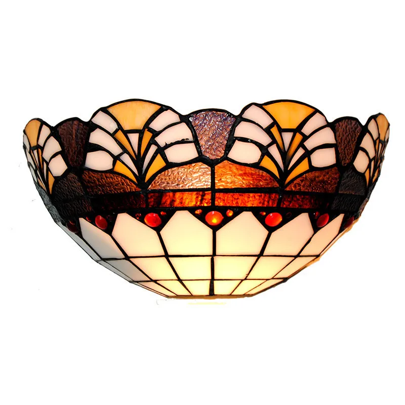 

Baroque Lily Flower Wall Light Modern Vintage Stained Cut Glass Wall Sconce Light Fixture Bethroom Corridor Decor Lighting WL309