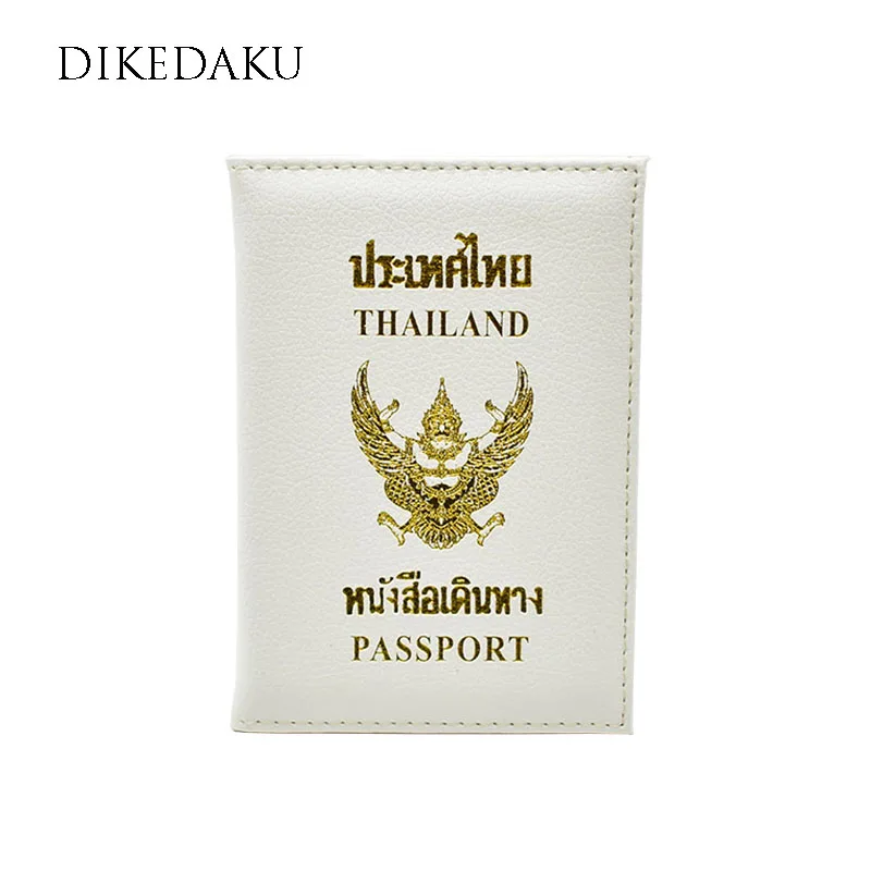 

DIKEDAKU Multifunctional Thailand Passport Cover Women Litchi Pu Leather Passport Organizer Card Holder Travel Case for Passport