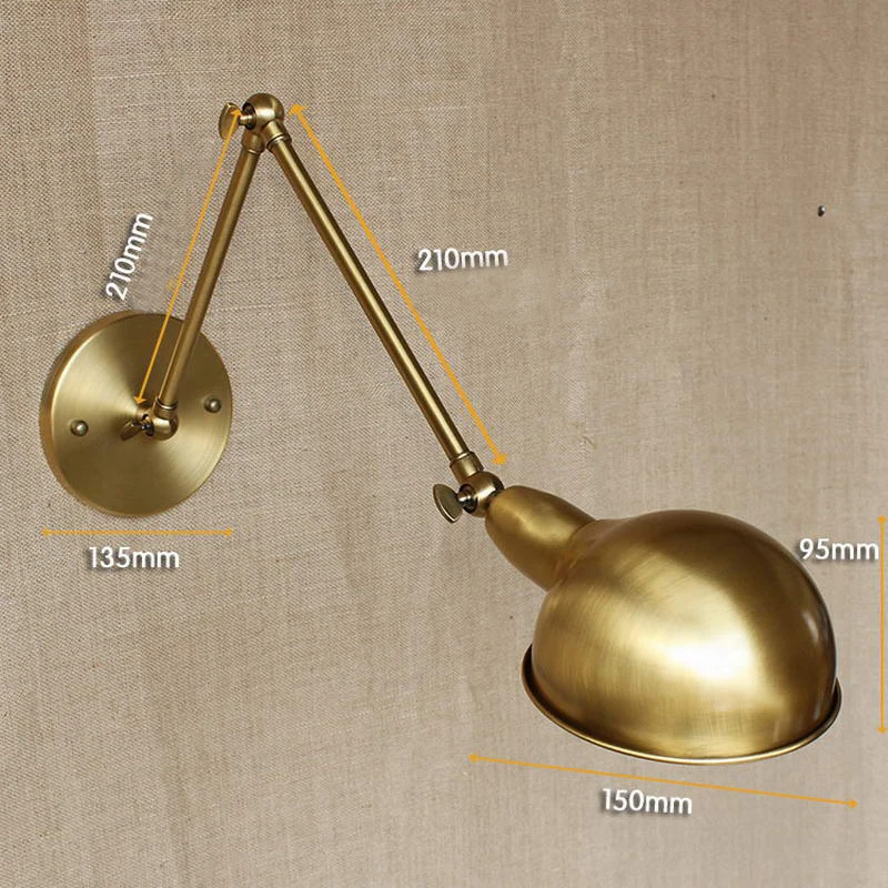 الرجعية سوينغ الذراع الصناعية Fashional المعادن جدار مصباح ل ورشة الحمام الغرور أضواء/الشرفة الإضاءة