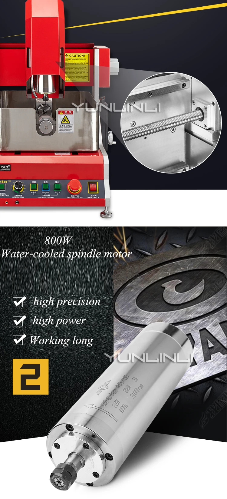 CNC малая гравировальная машина 24000 об./мин. 800 Вт 4 оси Электрический Multifuction нефрита воск серебро ювелирный станок для резьбы SMART