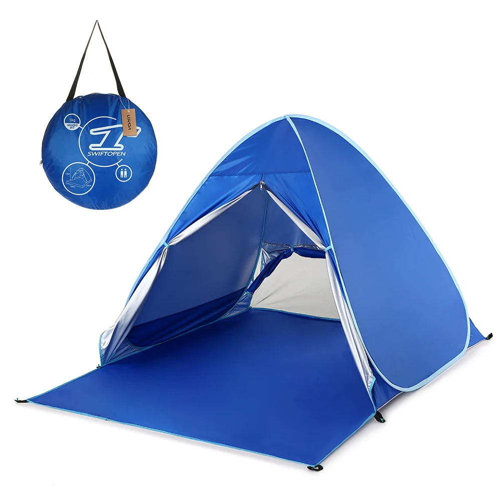 Lixada Пляжная палатка с защитой от УФ-лучей, автоматическая палатка для кемпинга, Легкая летняя палатка, открытая Солнцезащитная палатка - Цвет: Royal Blue
