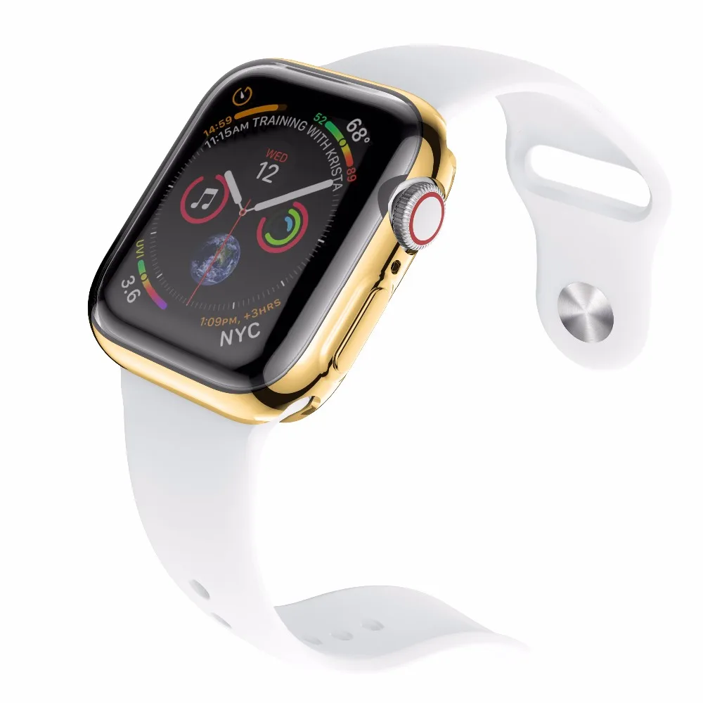 Мягкий прозрачный чехол для Apple Watch Series 4, тонкий Чехол 40 мм, 44 мм, ТПУ, мягкий чехол для Apple Watch, защитный чехол