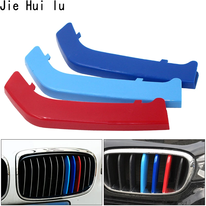 M-SPORT FRONT GRILLE 3D 3COLOUR COVER STRIPS CLIP TRIM FOR BMW 3SERIES E90 04-08