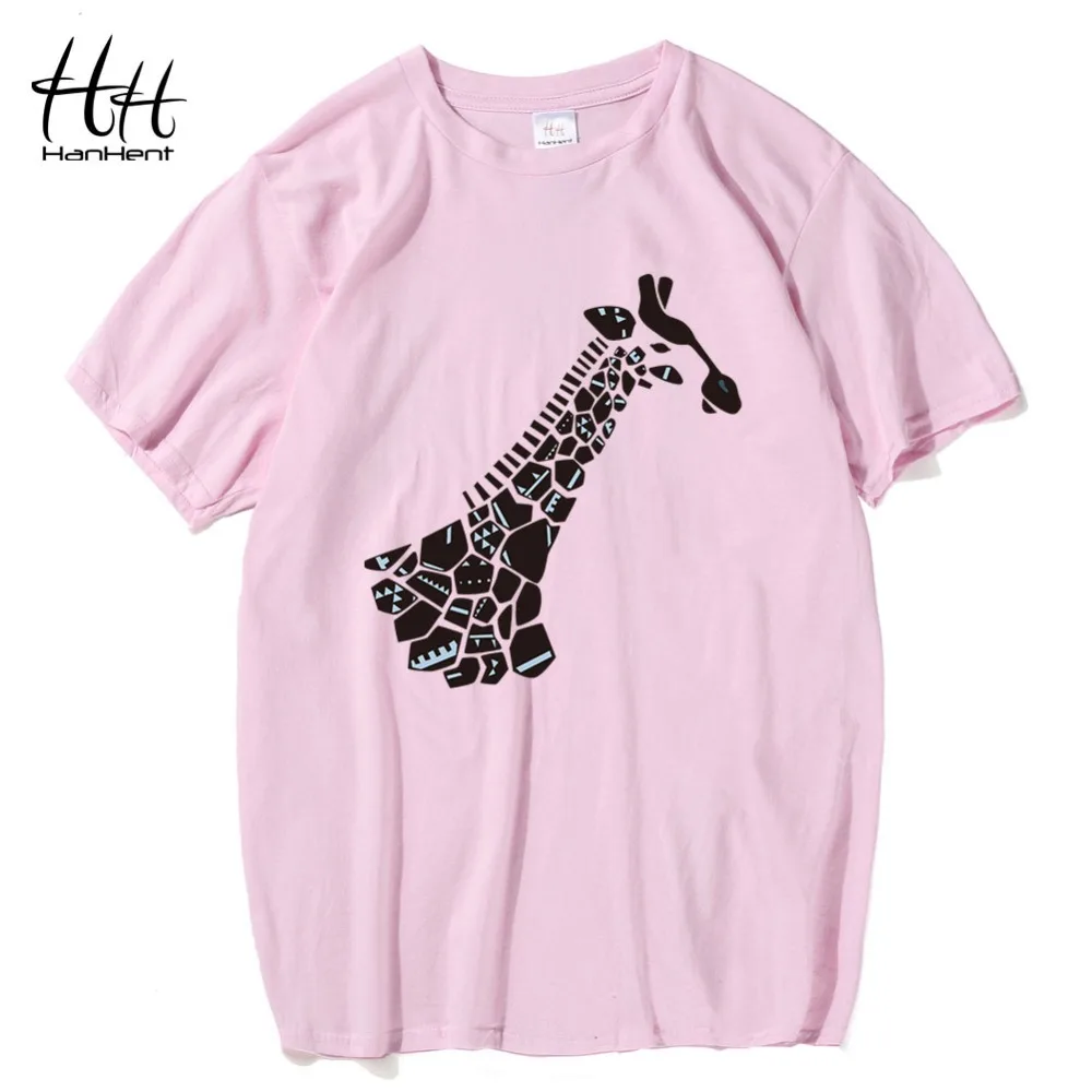 HanHent/уличная одежда футболка с животным принтом Homme Harajuku стильная аниме милые