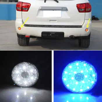 

For Toyota Sequoia 2008-2015 2016 2PCS white/blue Rear fog lamp lights Assembly Brake Highlight Tail Foglight Car Accessories