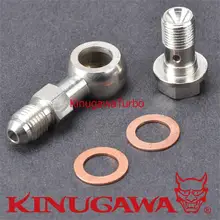Kinugawa Turbo Banjo Bolt Kit de 7/16 “-24 w/Restritor 1.5mm para NISSAN CA180DET Óleo SR20DET Turbo Feed T25 T28 Rolamento de Jornal