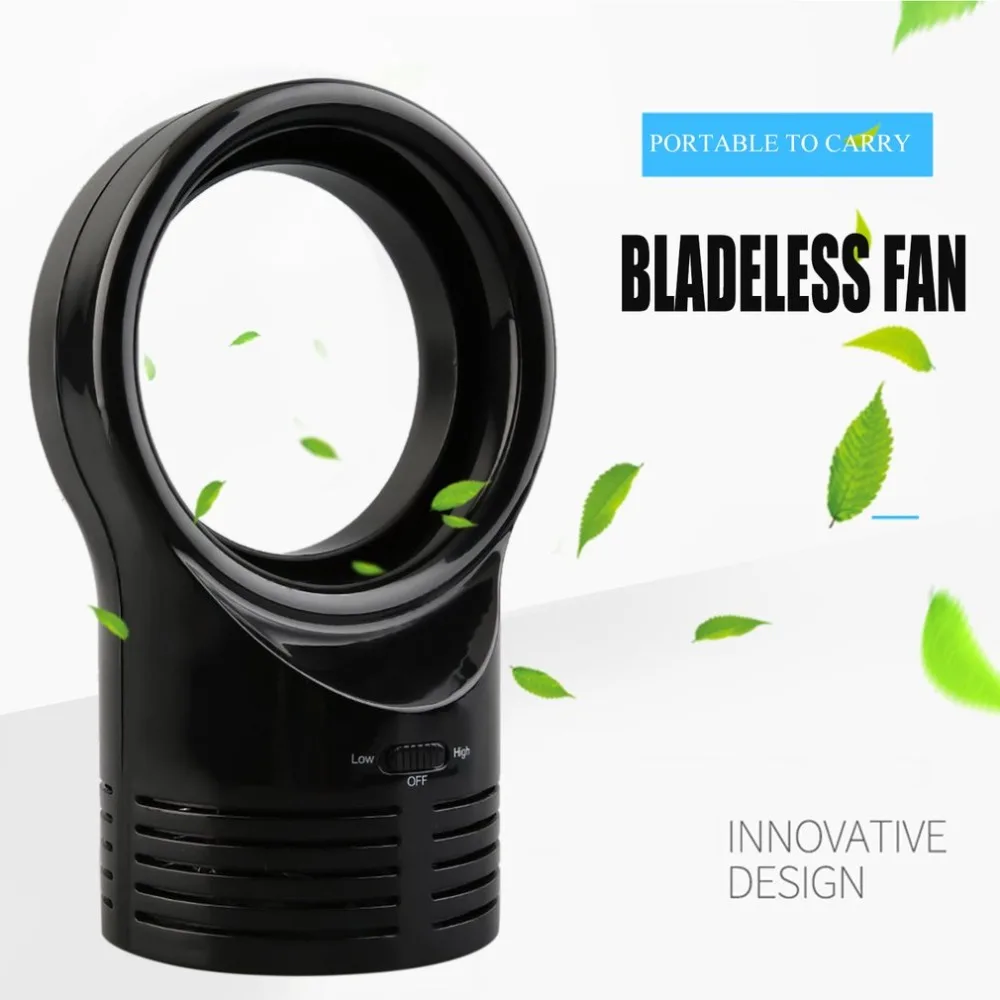 

Portable Bladeless Fan Mini AirFlow Cooling Fan Adjustable Wind Speed Mute Dedicated USB Fan for Home Office