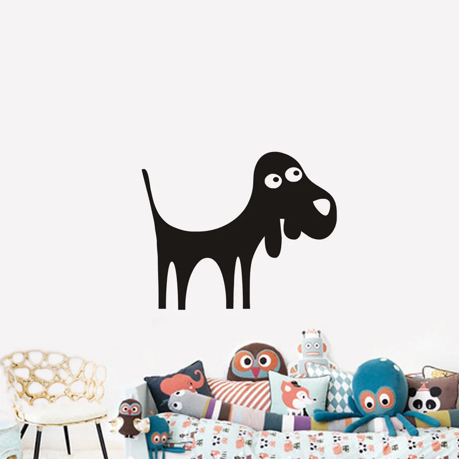Cartoon Dog Wall Stickers For Kids Room Decorations Wall Art Removable