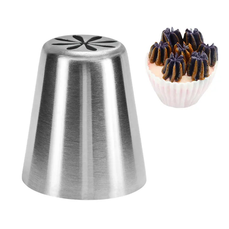 

VOGVIGO Chrysanthemum Confectionery Nozzles Cake Decorating Tools 304 Stainless Steel Flower Cake Cookie Stencil Cream Nozzles