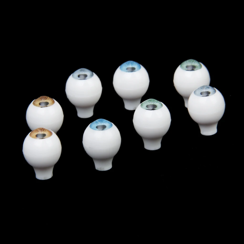 8Pieces 10mm Round Plastic Acrylic Doll Eyes Eyeballs For Doll Bear Parts DIY Accessories