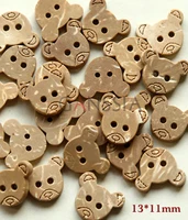 50pcs/lot Size: 13x11mm 2 holes Bear Natural Coconut Button 2 Holes Buttons for Craft Sewing Accessories (SS-40) 1