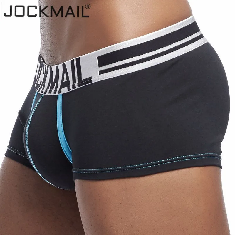 JOCKMAIL, новинка, сексуальное мужское нижнее белье, боксеры, cueca, мужские хлопковые трусы, боксеры, шорты, мужские, пэчворк, мягкие трусы, шорты, мужские трусы