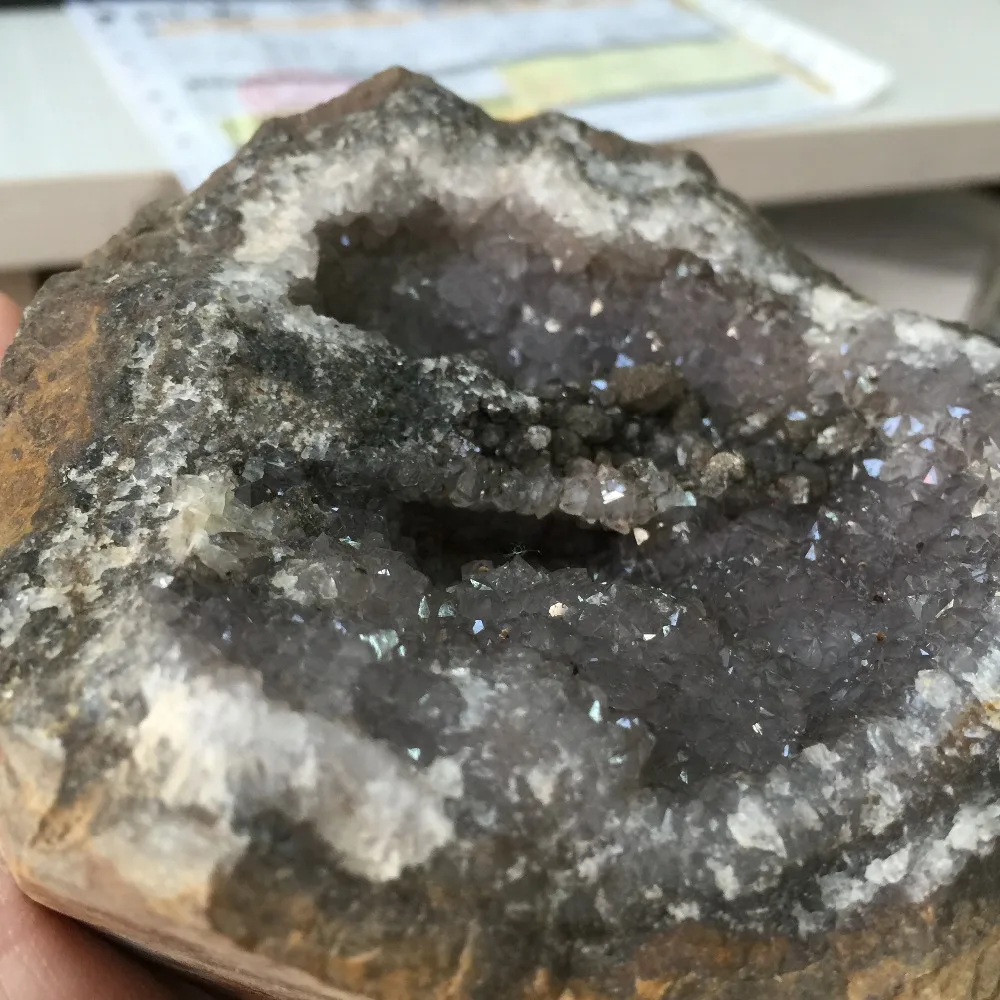 591 г натуральные целебные минералы рейки агат, аметист Geode образцы камней натуральные мануалидады украшения для украшения дома