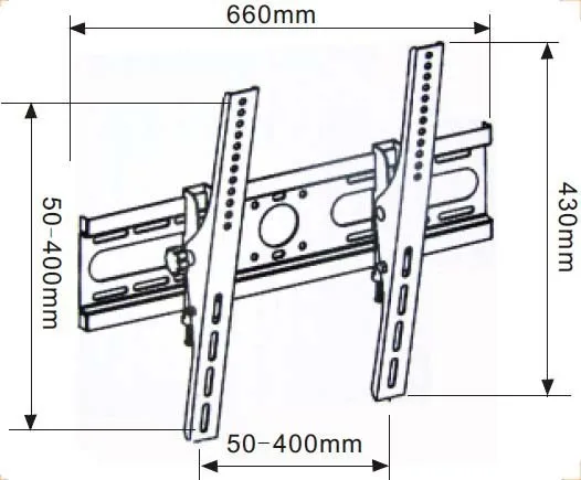 Стальной 60 кг 600X400 ТВ настенный кронштейн 30-63 наклон вниз настенное крепление для ТВ Поддержка угол регулируемый металлический кронштейн