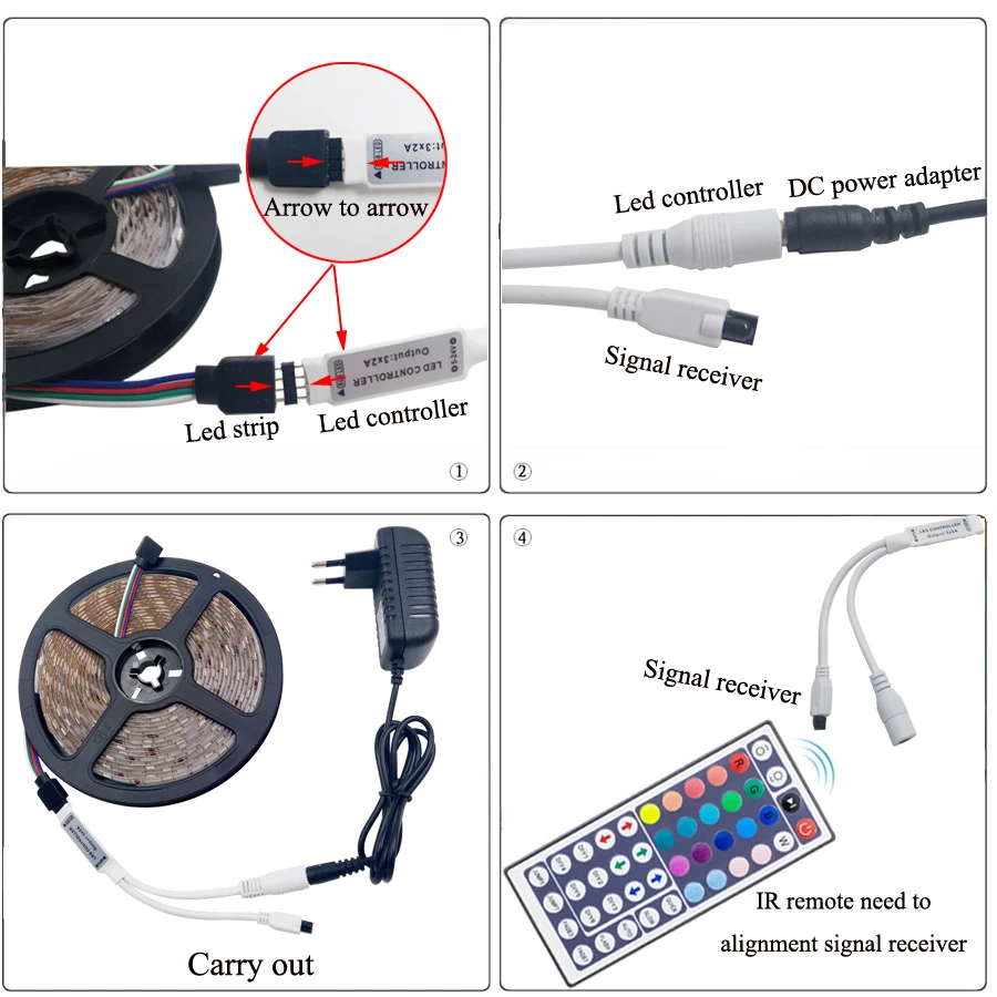 5 м 10 м 15 M 5050 светодио дный Газа DC 12 V RGB гибкие ленты светодио дный полосы света с ИК-пульт для дома кухня для рождественской вечеринки