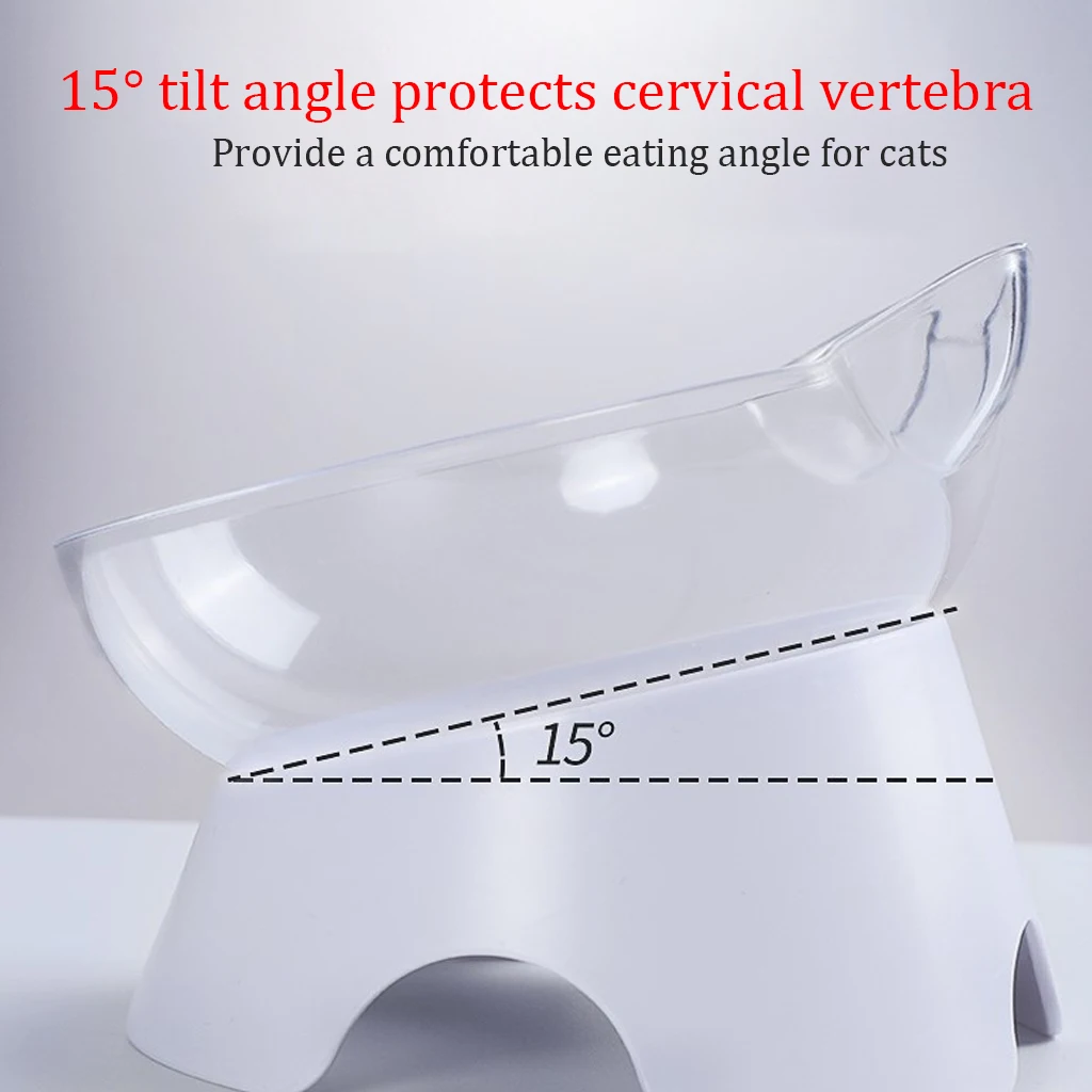 Новая миска для кошек с противоскользящим держателем прозрачная кошка блюдо для еды питатель для домашних животных миска для воды идеально подходит для кошек и маленьких собак