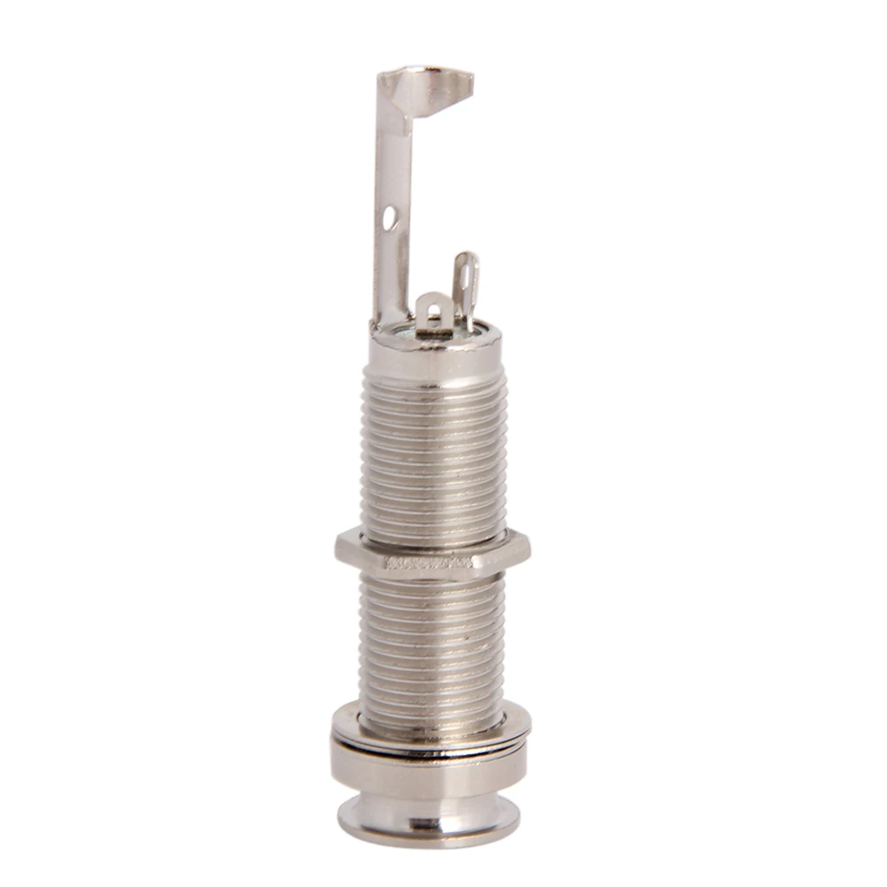 

2017 NEW NICKEL GUITAR ENDPIN JACK 3 PRONGS THREADED CYLINDER LONG LEG GUITAR PARTS