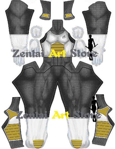 3D принт Dragon Ball Z Веджета супер сайян боевой костюм Аниме Косплей Костюм высокого качества серый SAIYAN Zentai костюм - Цвет: Style 2