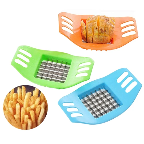

New Stainless Steel Potato Cutting Fries Device Vegetable Potato Cutter Slicer Kitchen Utensils 1V8Y 4WRO