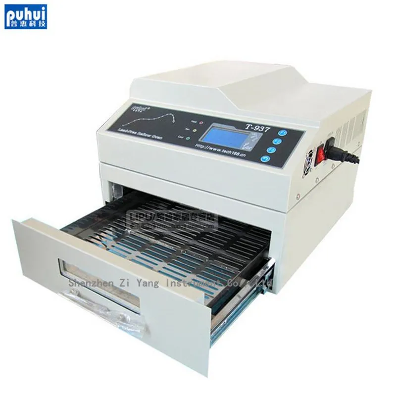 

Orignal PUHUI T-937 2300W Lead-free Reflow Oven 220V Infrared IC Heater BGA SMD SMT T937 Reflow Solder Oven