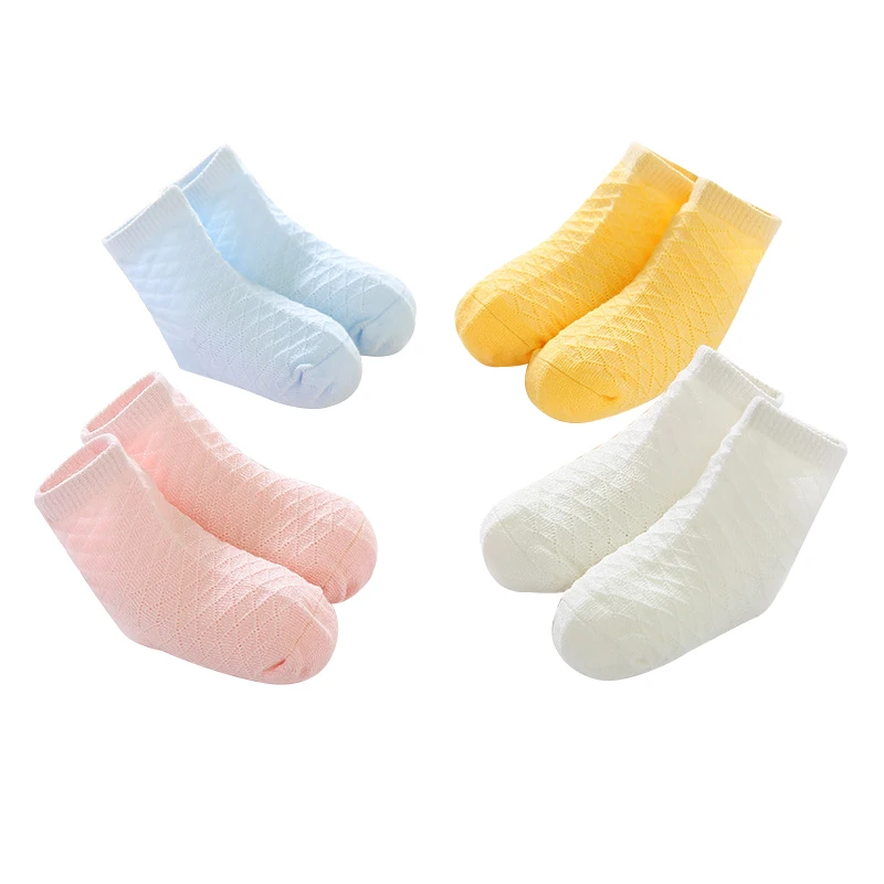 Diamond hollow out Baby Socks Newborn Boy Girl Summer Floor Socks Toddler Breathable Infant Cotton Blended Socks Elastic Comfortable (1)