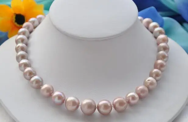 

song voge gem nanJ1371 ROUND PURPLE FRESHWATER PEARL NECKLACE 1