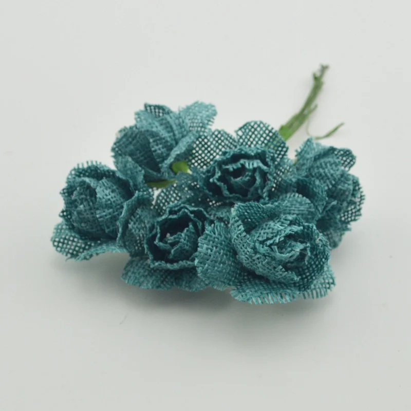 6 шт. декоративные джутовые цветы для дома свадьбы скрапбукинга|flower bouquet|artificial flower