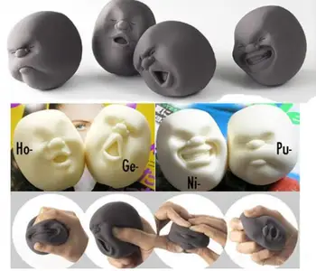 

2016 New Resin Funny Novelty Gift Japanese Vent Human Face Anti stress Ball Anti Stress Scented Toy Geek Gadget Vent